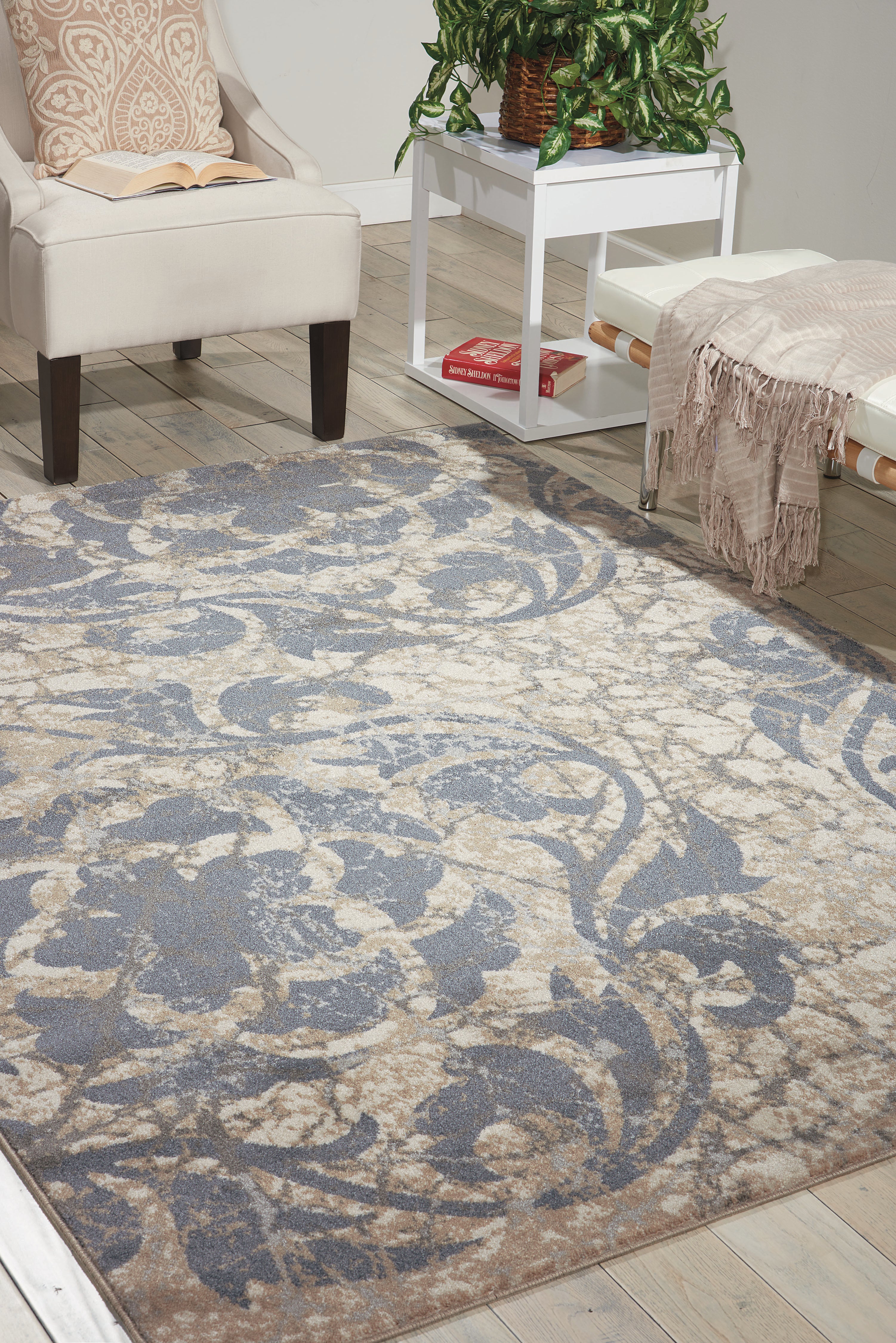 Nourison Maxell MAE10 Ivory Blue Rug